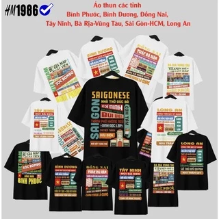 Áo thun nữ nam unisex tay lỡ phông local brand form rộng teen cổ tròn 63 tỉnh thành VIỆT NAM oversize chất cotton HM1986