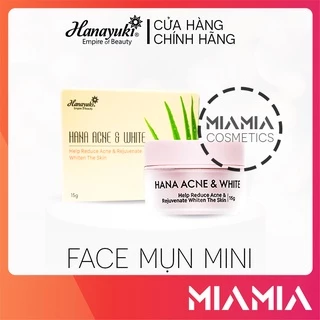 Kem Mụn Hanayuki Mini 15g - Kem Giảm Mụn Dưỡng Trắng Da Hana Acne & White - 8936205370025