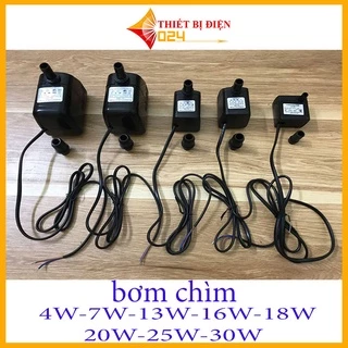 Bơm chìm mini 4W 8W 13W 16W 18W 25W - 220V quạt điều hoà hơi nước - bể cá thủy cảnh