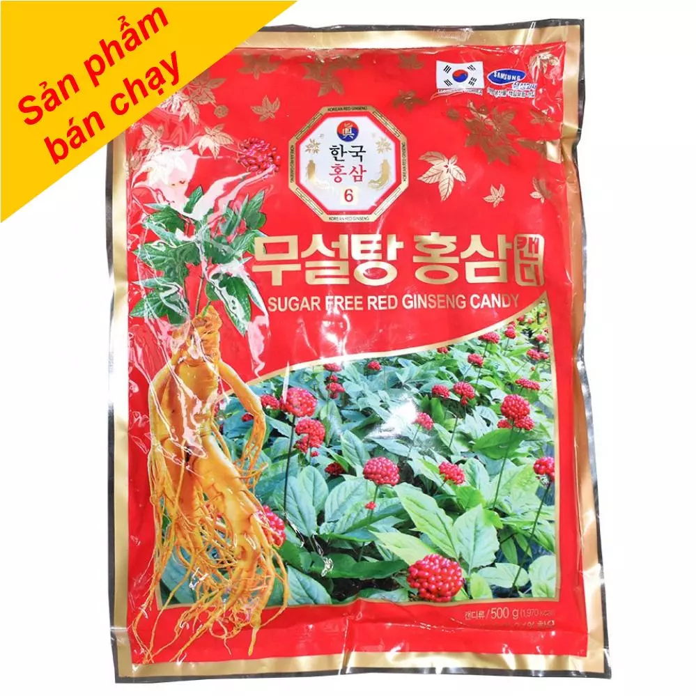 Kẹo Hồng Sâm Không Đường Hàn Quốc 500g