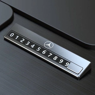 Biển chữ số đậu xe tạm thời bằng kim loại chịu nhiệt độ cao gắn bảng điều khiển cao cấp cho ô tô