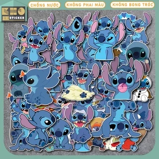 Combo 50 Sticker Stitch chống nước sticker dán laptop, điện thoại, đàn guitar, mũ bảo hiểm, vali. MSP: ST99