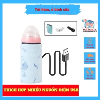 Túi thông minh hâm,ủ,giữ nhiệt bình sữa ở mức 40 độ tích hợp cổng sạc USB tiện lợi