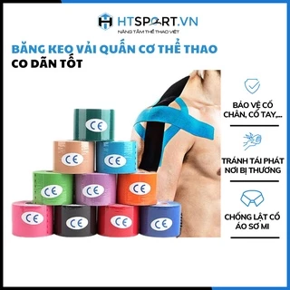 Băng Keo Vải, Băng Keo Quấn Cơ Thể Thao Đá Bóng Đá Banhh CE Co Dãn Tốt