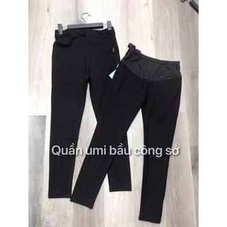 Quần legging bầu đẹp dày dặn chất Umi