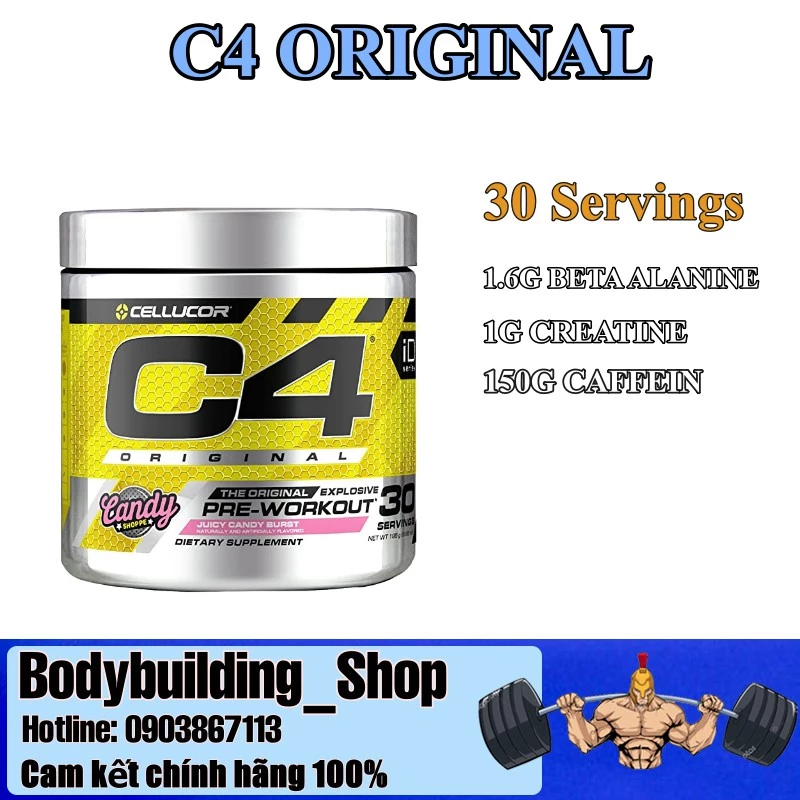 Sản phẩm hỗ trợ tăng sức mạnh Pre - Workout Cellucor C4 Hộp 30 Lần Sử Dụng