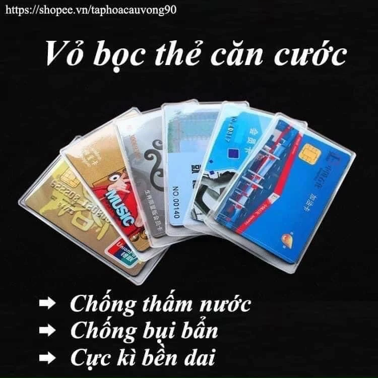 Combo 10 vỏ bọc thẻ căn cước, thẻ tín dụng, bằng lái xe ATM trong suốt - Loại 1