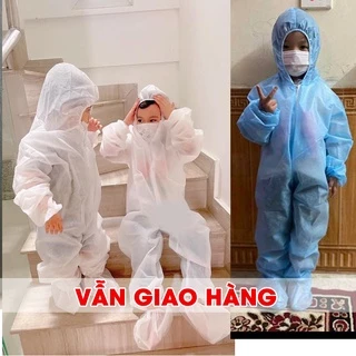 Đồ bảo hộ y tế cho bé 1mét, 1m3, 1m4, đồ bảo hộ chóng dịch, đồ bảo hộ trẻ em