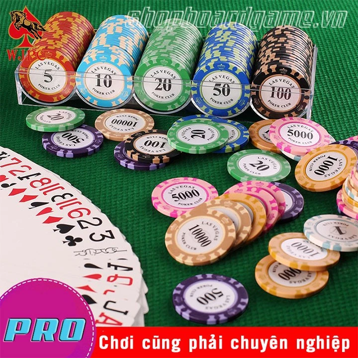 Bộ Phỉnh lẻ 50 chip cao cấp Las vegas