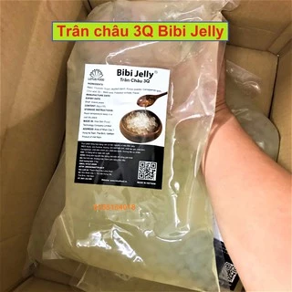 Trân châu 3Q Bibi Jelly Trắng - Đen Giòn Thơm Ngon Túi 2kG dùng cho trà sữa, trà chanh, trà hoa quả, chè