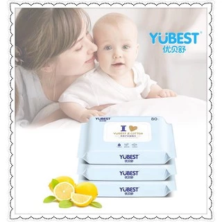 Giấy ướt Yubest 60 tờ an toàn cho làn da bé