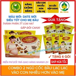 Combo 2 hộp ] Ngũ cốc bầu Lạc Lạc siêu dinh dưỡng giảm ốm nghén