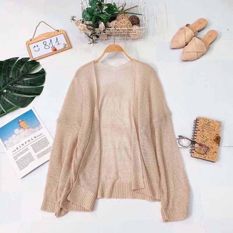 Áo Khoác Cardigan Len Mỏng Cho Nữ Phong Cách Ulzzang Phù Hợp Đi Đà Lạt, Dạo Biển,ms420