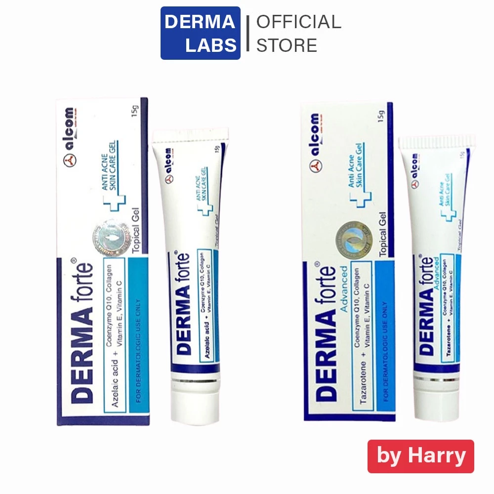 Derma forte gel (15g) giảm mờ thâm mụn, dưỡng trắng, advanced, azelaic acid và vitamin C, by Harry