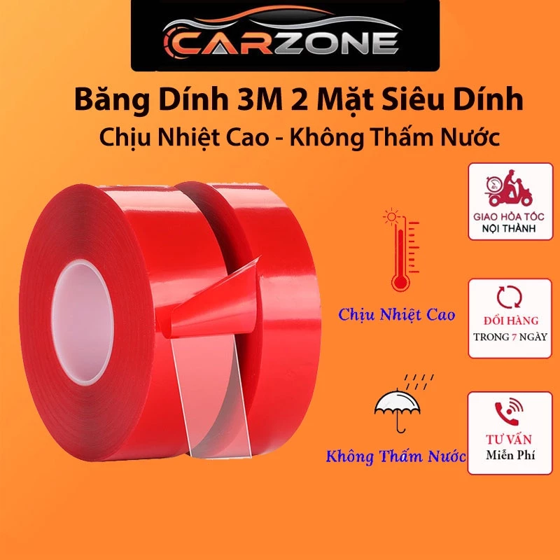 Cuộn Băng Dính 2 Mặt Trong Suốt Băng Keo Siêu Dính Tiện Lợi