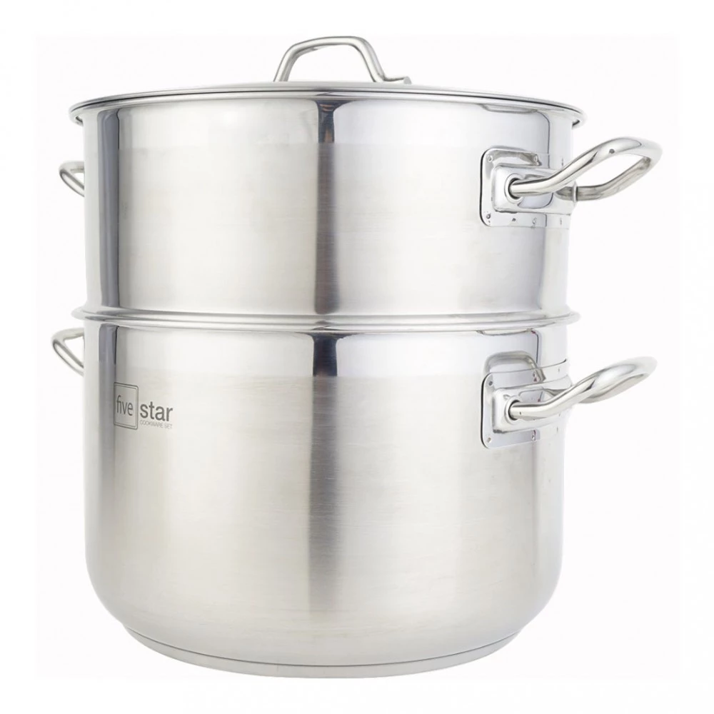 Bộ Nồi Xửng Hấp Inox 3 Đáy Fivestar 32cm 18 Lít - Nắp Inox - Bảo Hành 60 Tháng (5 năm) Chính Hãng