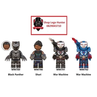 Xếp hình Marvel Minifigures Superheroes Black Panther Shuri War Machine WM 6072