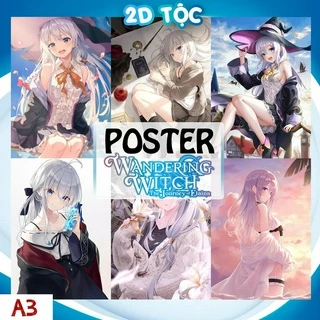 TRANH POSTER A3 Anime Manga Hành trình của Elaina Majo no Tabitabi (3) CHẤT LIỆU GIẤY CAO CẤP - 2D Tộc Shop