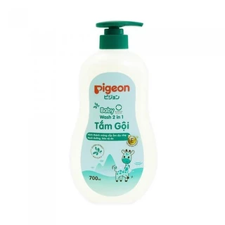 Tắm Gội Pigeon, Sữa tắm gội Toàn Thân Cho Bé 2 in 1 700ml (Mẫu Mới)