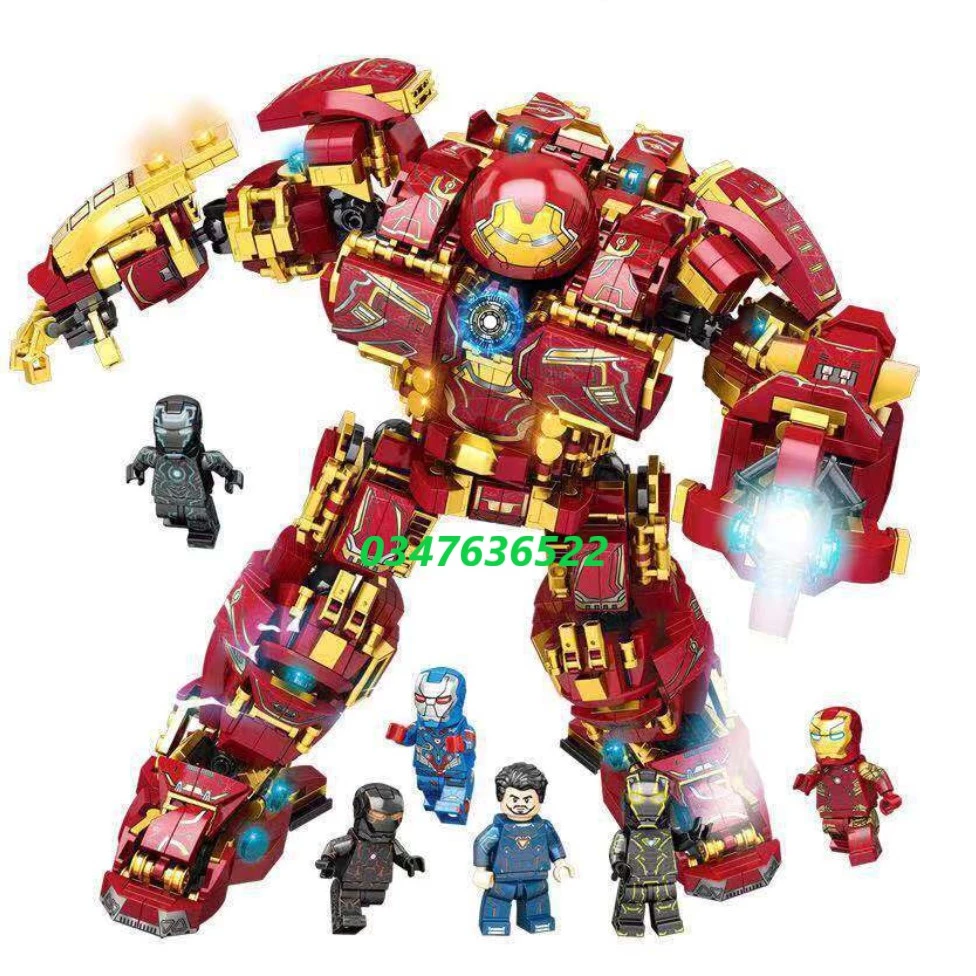 [1450 Chi Tiết – Hàng Chuẩn] Bộ Đồ Chơi Lắp Ráp Xếp Hình Mô Hình Người Sắt, Iron Men Robot Biến Hình – SIÊU TO