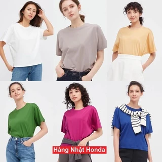 [Auth] Áo Thun Cotton Tay Ngắn Nữ - Tag Nhật