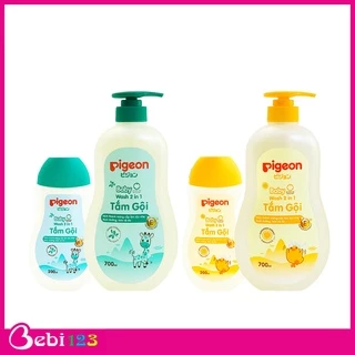 (Chính Hãng) Sữa Tắm Gội Pigeon Chai 700ml Mẫu Mới Cho Bé