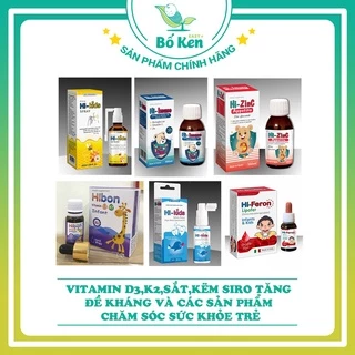 Các Vitamin D3, K2, Sắt, Kẽm, Siro, Xịt họng, Xịt Sâu Răng, Tăng Đề Kháng