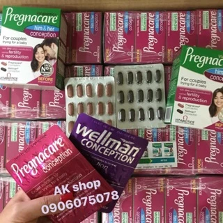 Vitamin Pregnacare Him & Her hàng chính hãng UK (mẫu mới)