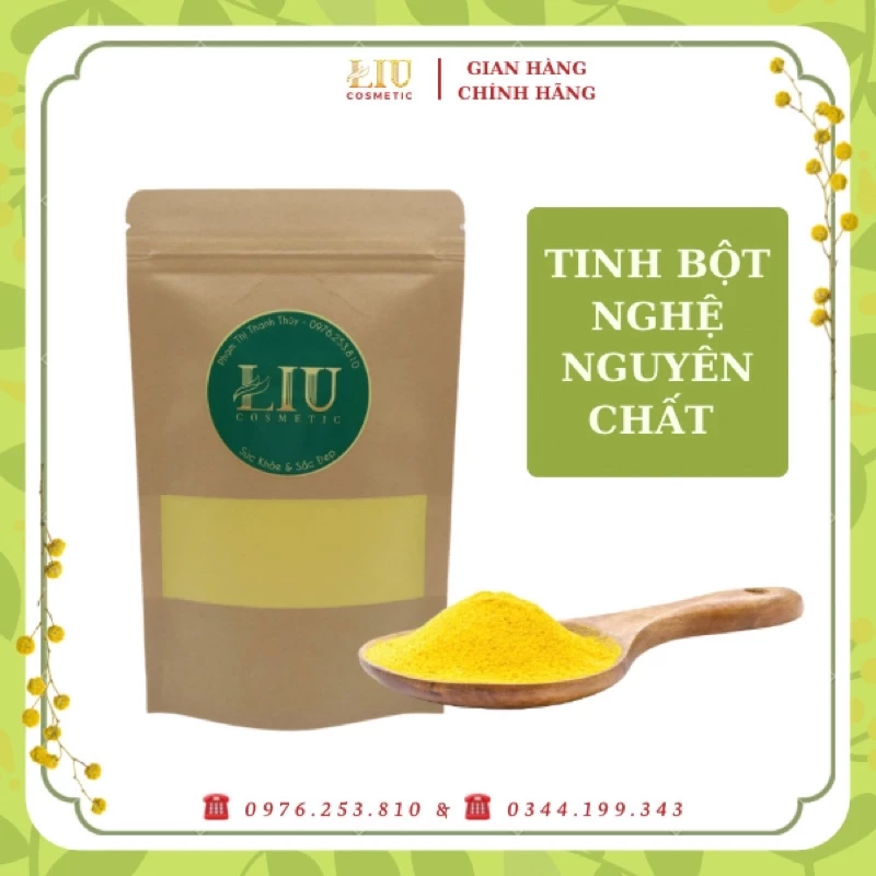 [100Gr] TINH BỘT NGHỆ NHÀ LÀM, ĐẮP MẶT DƯỠNG DA