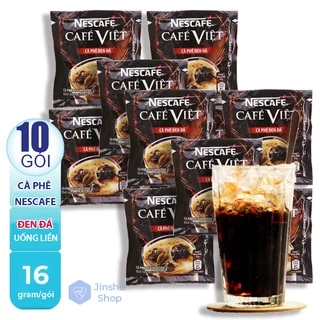 [ ĐẬM ĐÀ KHÓ QUÊN ] Dây 10 gói Cà phê đen đá NesCafé Café Việt (Date mới 12 tháng)