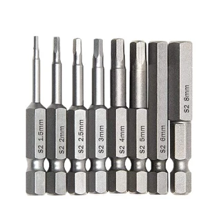 Set 8 Mũi Khoan 1 / 4 Inch 1.5mm 2mm 2.5mm 3mm 4mm 5mm 6mm 8mm Chuyên Dụng