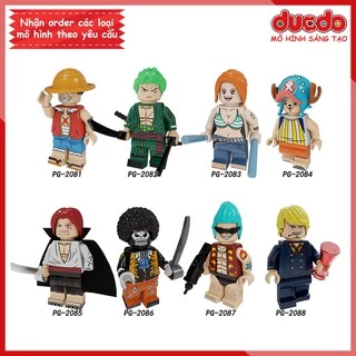 Minifigures các nhân vật trong Đảo hải tặc One Piece - Đồ chơi Lắp ghép Xếp hình Mô hình Mini Luffy, Zoro POGO PG8244