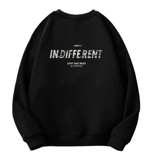 Áo sweater nỉ bông Indiffderent Byjolievn form suông unisex