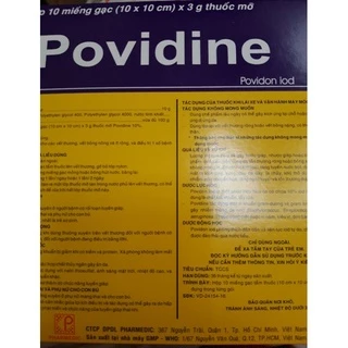 Gạc Povidine 10x10 Hộp 10 Miếng