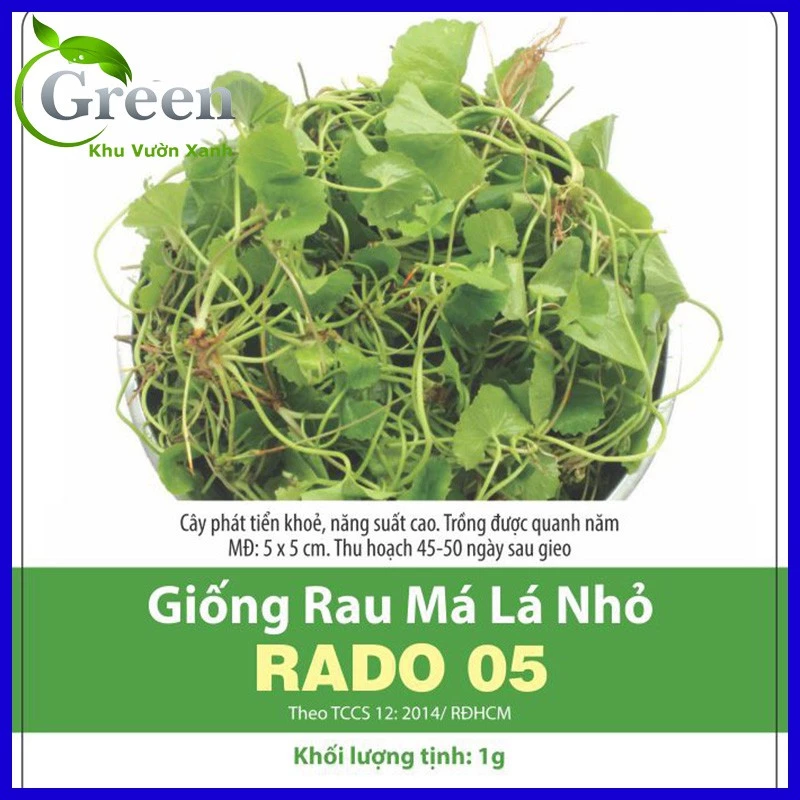 Hạt Giống Rau Má Lá Nhỏ 1 Gam