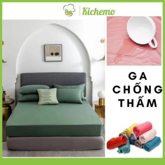 Ga chống thấm bọc nệm trơn màu nhiều kích thước m6/m8/2m2 Bọc đệm chống thấm nước
