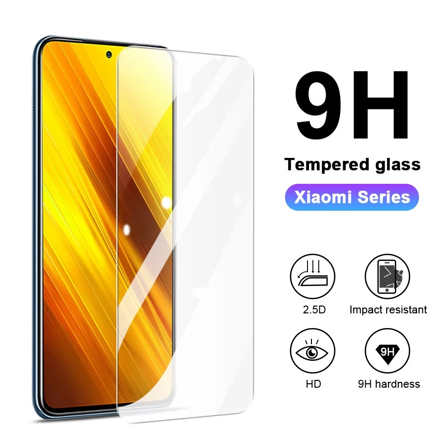 Kính Cường Lực Bảo Vệ Màn Hình Cho Xiaomi Mi 9T 10T 11T 12T 13T Pro 11 Lite Poco F3 F4 F5 M3 M4 X3 X4 X5 X6 Redmi Note 7 8 9 9S 10 10S 11 11S 12 12S 13 9A 9C 10C 10A 12C 13C