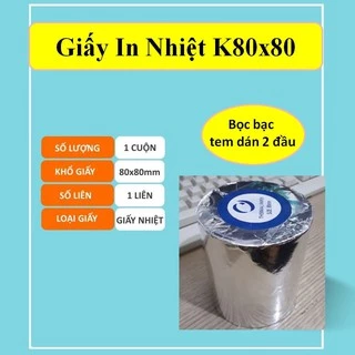 1 Cuộn Giấy in nhiệt Oji K80 Phi 80mm (80x80 mm) K80x80