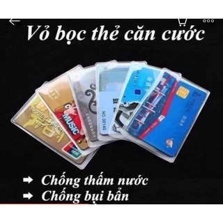 Vỏ bọc thẻ căn cước, bằng lái xe, thẻ atm trong suốt