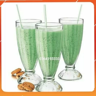 Ly Sinh Tố Thủy Tinh Sọc ly cafe 360ml bộ 6 cái Hàng dày đẹp Glass Home