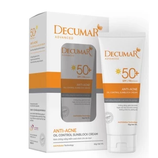 Kem chống nắng Decumar Advanced Sunblock 50g dùng cho da mụn