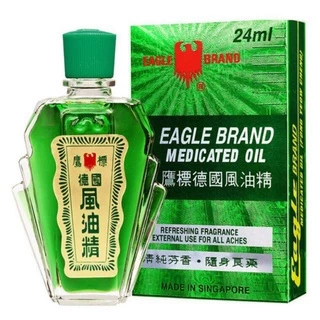 (Hàng Chính Hãng 24ml 1 Nắp ):DẦU GIÓ XANH CON Ó EAGLE BRAND 24ML SINGAPORE CHÍNH HÃNG 100%.