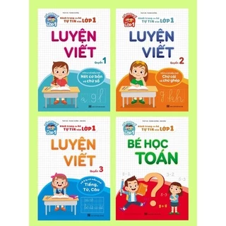 Sách - Combo Luyện Viết và Bé Học Toán - Hành Trang vào lớp 1 (4 cuốn)