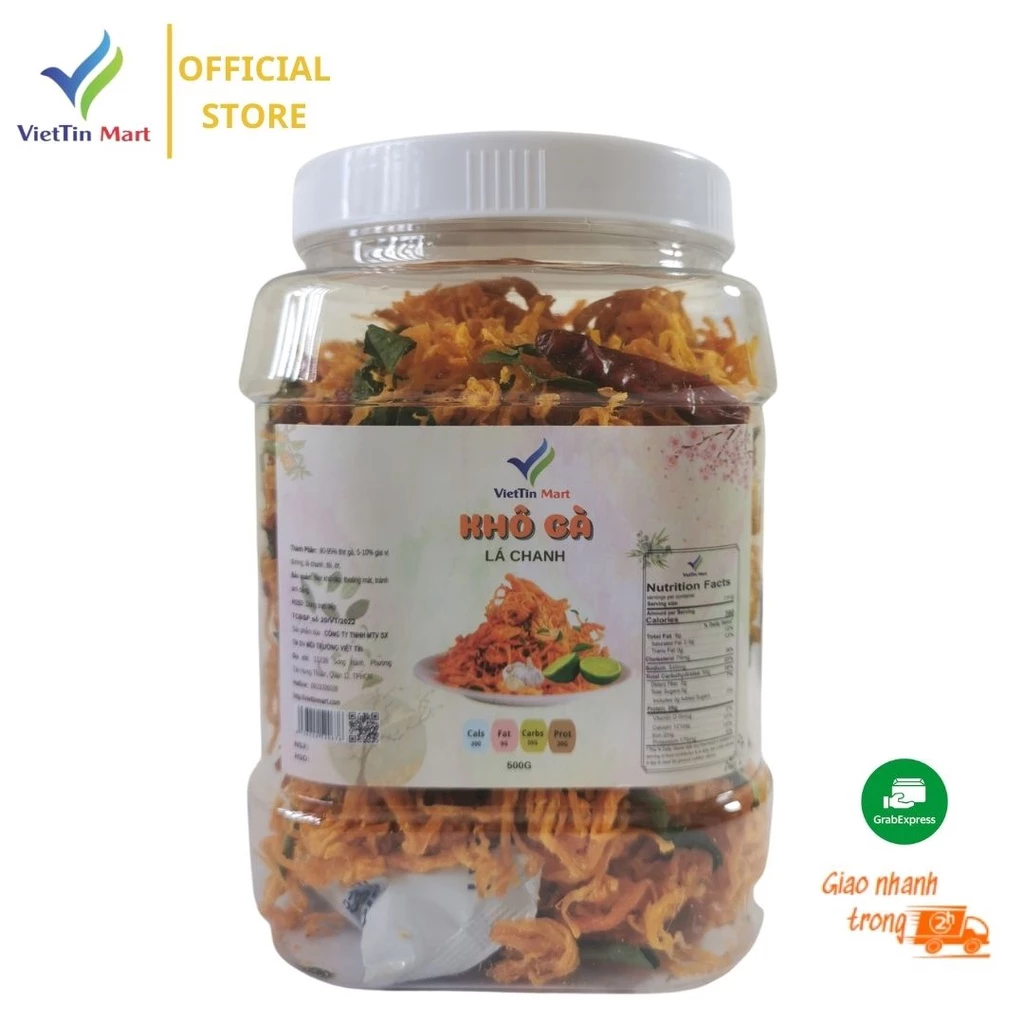 Khô Gà Cay Lá Chanh Viettin Mart 500G