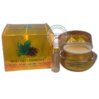 Kem nám tàn nhang Nhật Việt Cosmetics Trà xanh Đông trùng hạ thảo Đồi mồi Ngừa nhăn Làm trắng da 24g (Vàng)