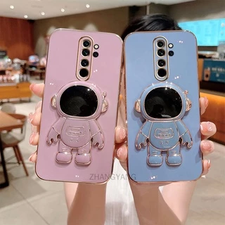 ốp lưng Redmi note 8 pro TPU Mạ điện 3D Phi hành gia có chân đế ốp điện thoại Redmi note 8 pro