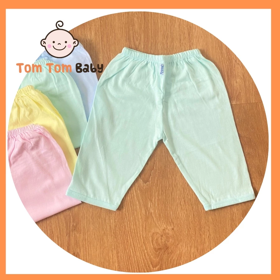 Quần sơ sinh Dài Màu JOU - Size 1-3 cho bé sơ sinh- 9kg - Chất vải cotton 100% mềm, mịn, thoáng mát