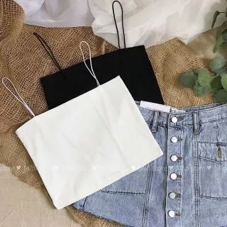 Áo 2 dây sợi bún croptop