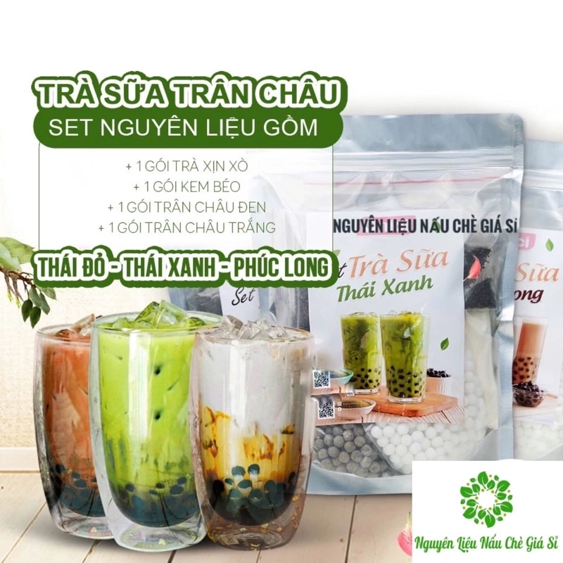 SET TRÀ SỮA THÁI XANH, THÁI ĐỎ, PL ĐÚNG CHUẨN