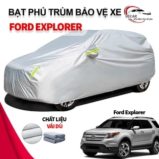 Bạt vải dù oxford bảo vệ xe ô tô, áo trùm oto Ford Explorer